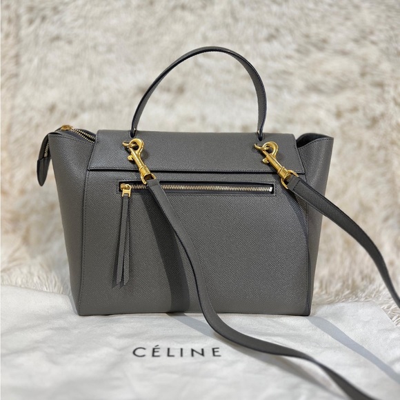 SOLD Authentic CELINE MINI BELT BAG IN GRAINED CALFSKIN in GREY - Picture 3 of 9